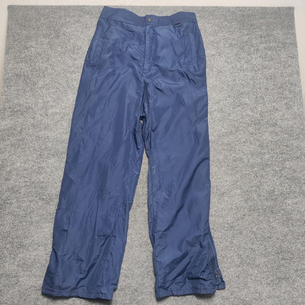 Ridge Track Pants Mens XL Blue Nylon Side Zip Elastic Waist Lightweight Athletic